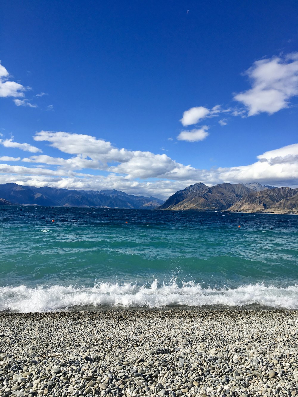 seashore under blue sky