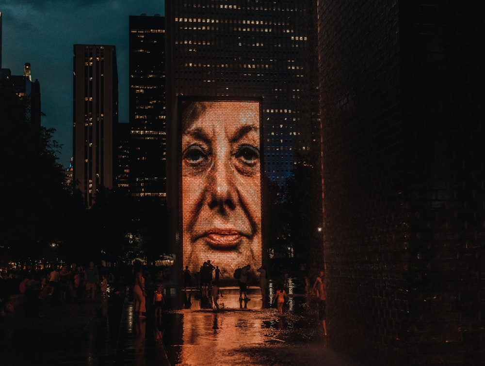 photography of people gathering near outdoor during nighttime