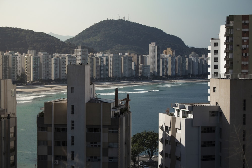 edifícios altos perto do corpo de água durante o dia