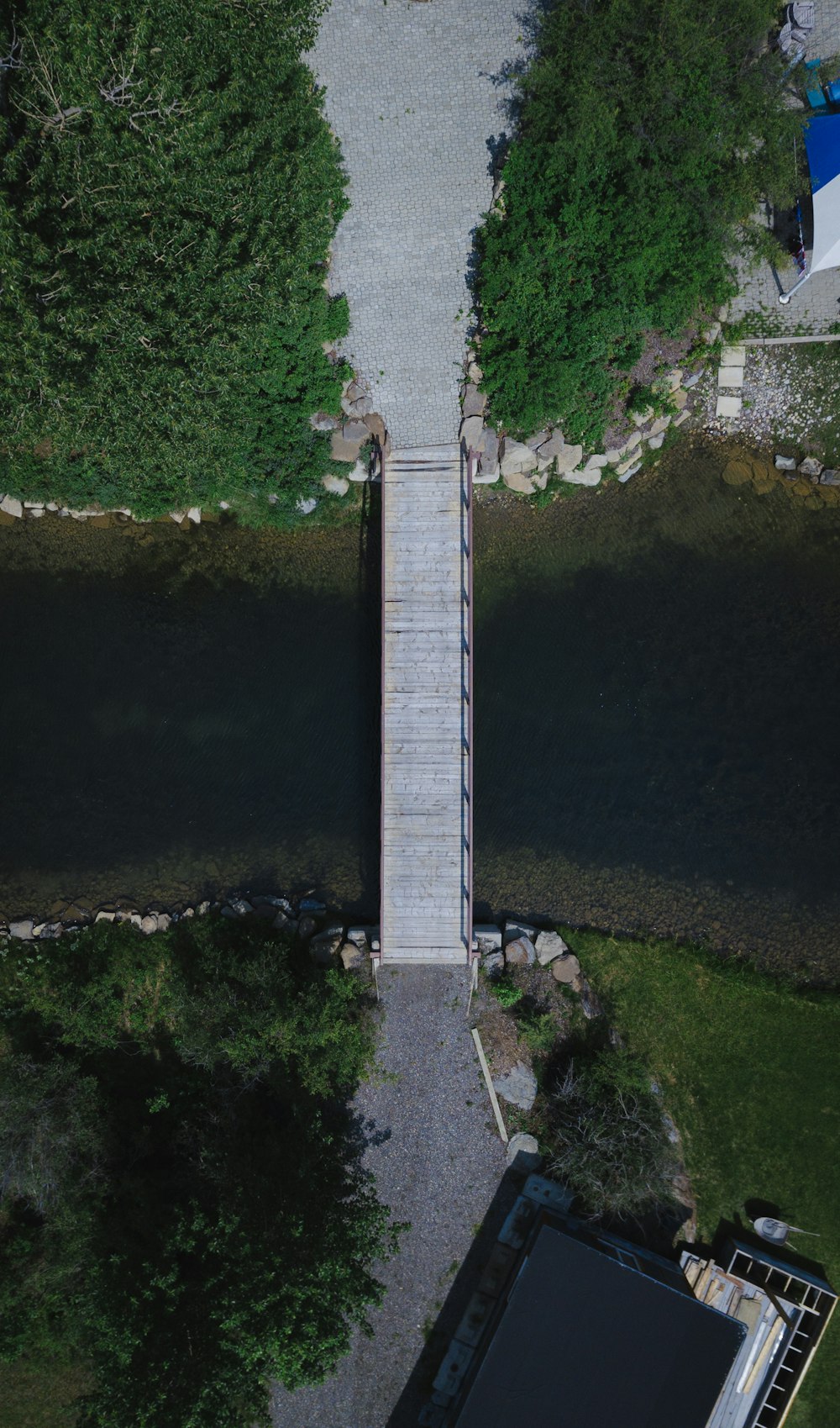 aerial photography of bridge