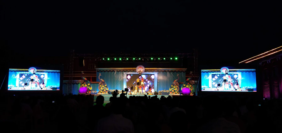 A Campaign Built to Move Millions — dramatic stage production at a large Indian event