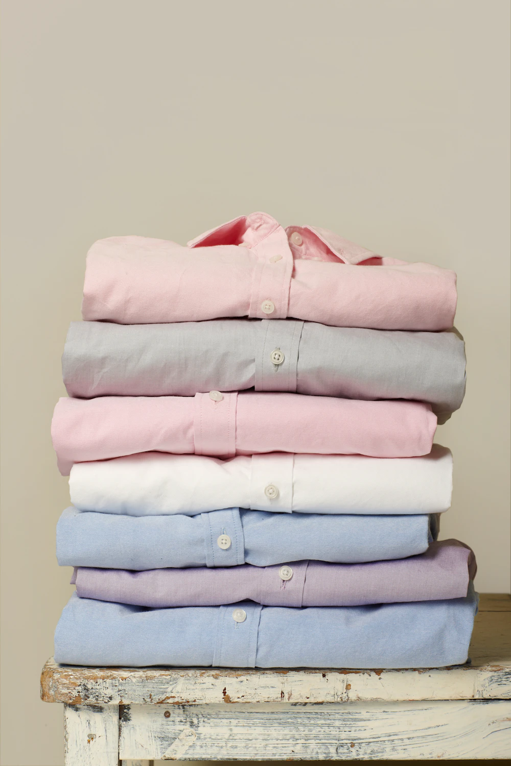 Folded Cotton Shirt Stack