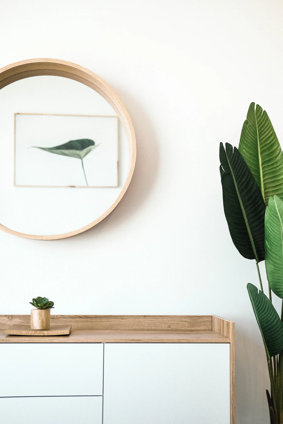 Miroir Rond Organique Laiton