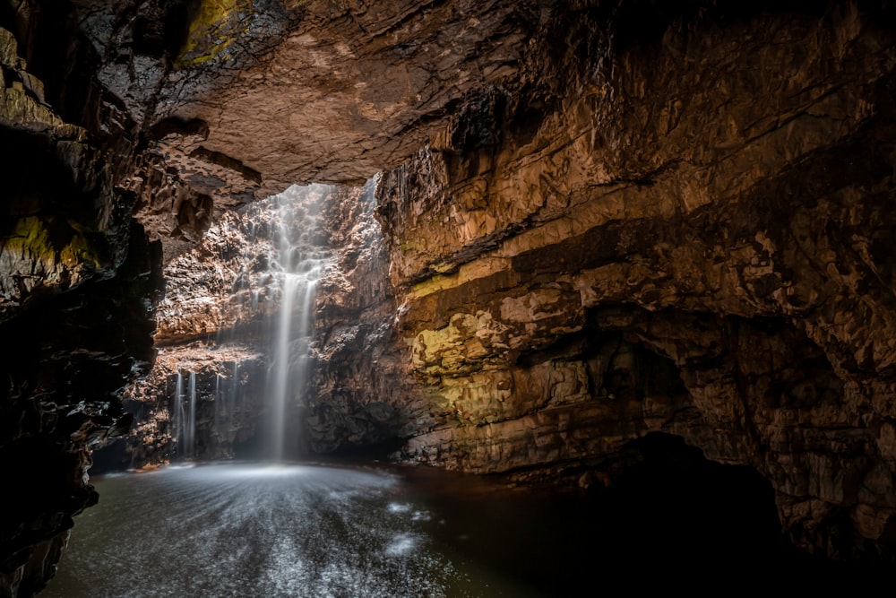 waterfalls in cave