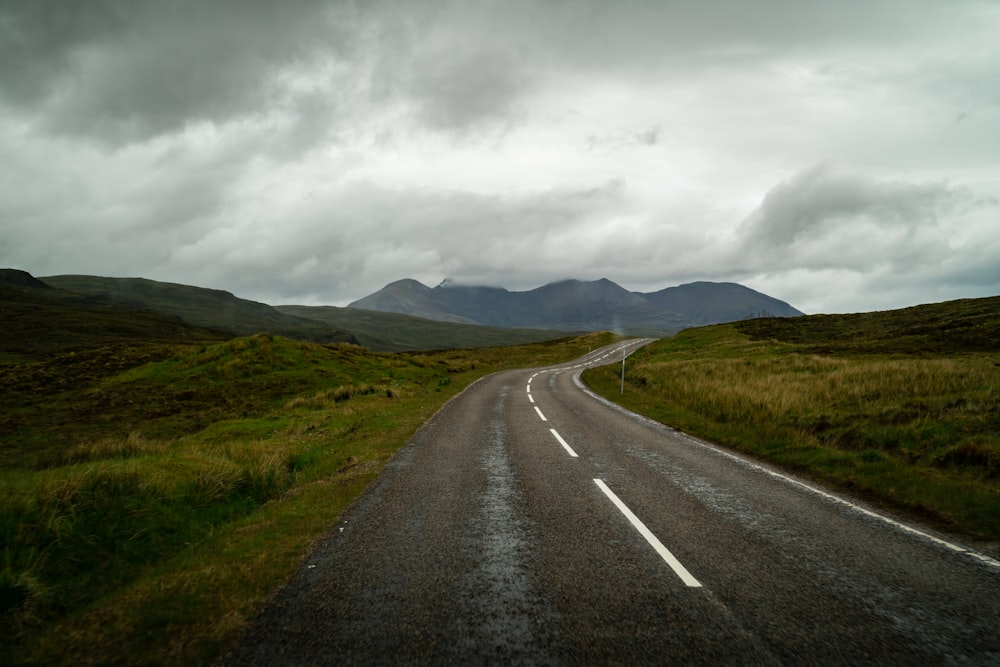 road near hills