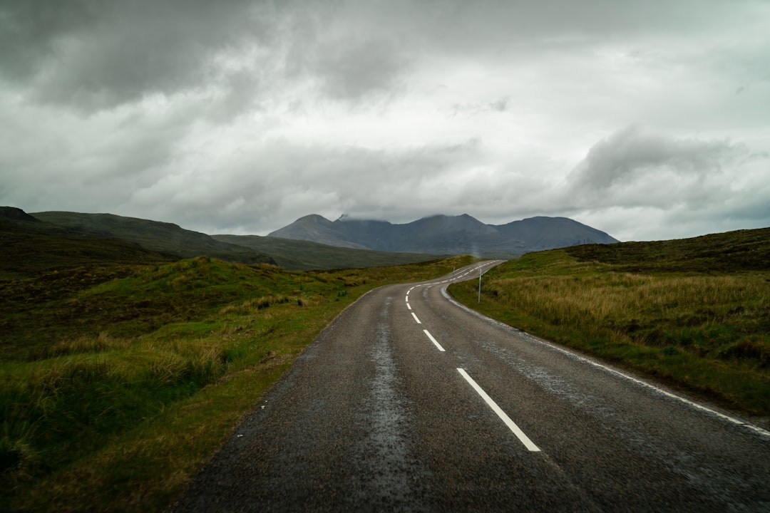 road near hills