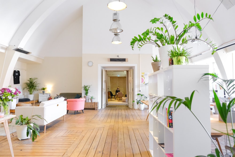 white living room