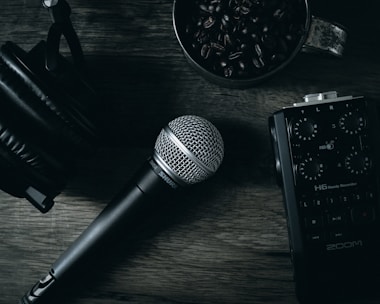 black microphone