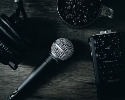black microphone