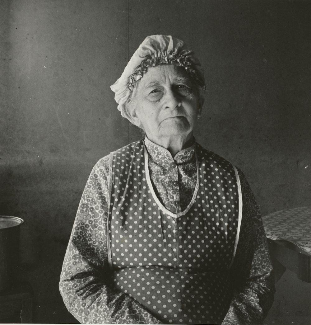 grayscale photo of woman