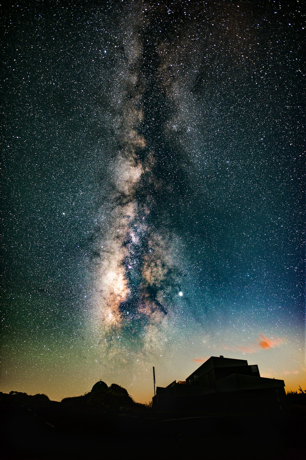 silhouette of house