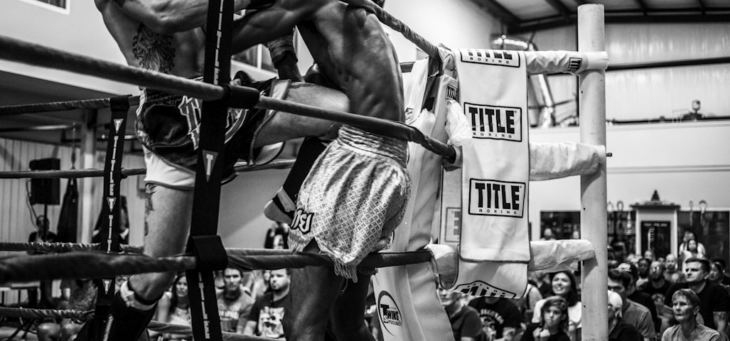 grayscale photography of boxing
