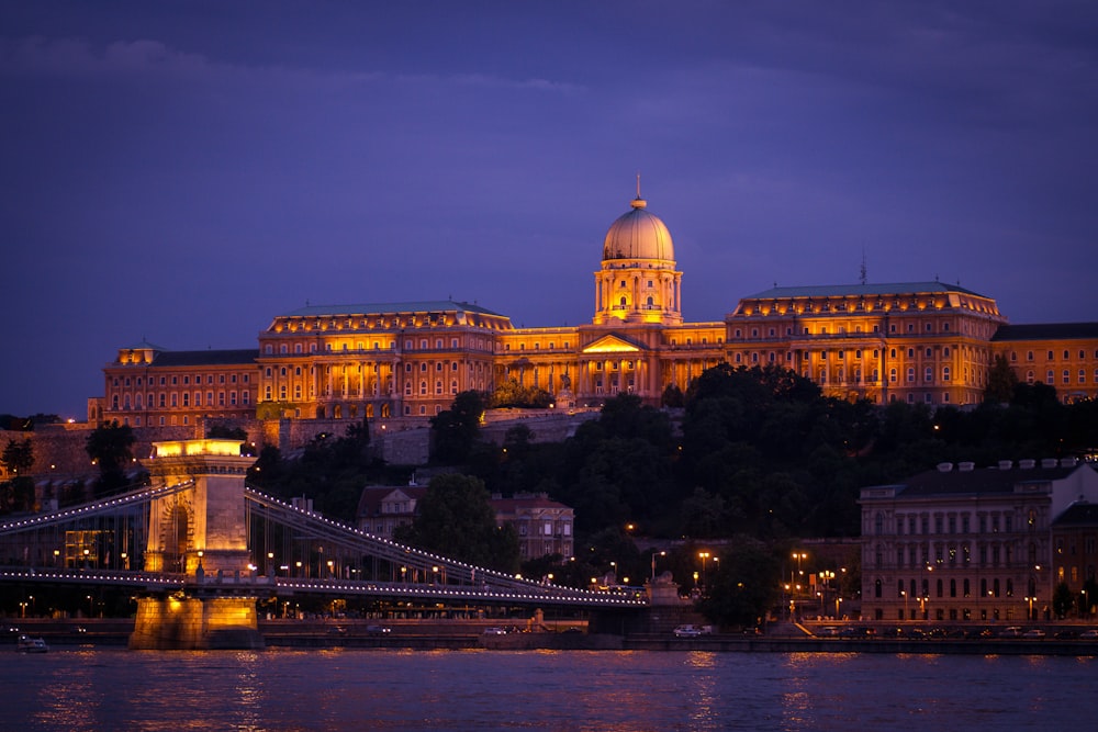 brown building during nighttime