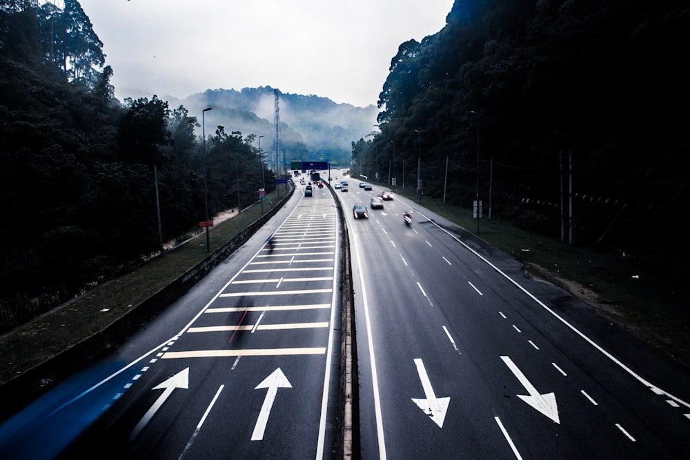 vehicles on road