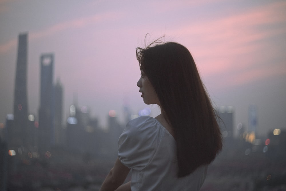 woman on roof