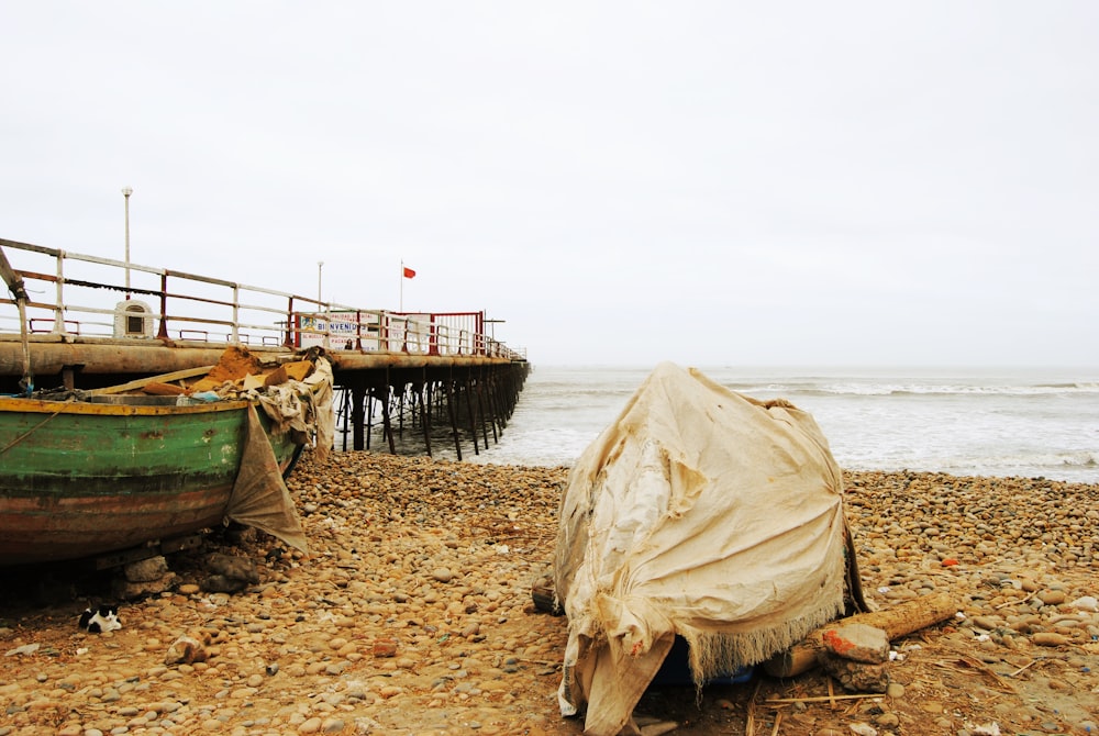 boats on seashore