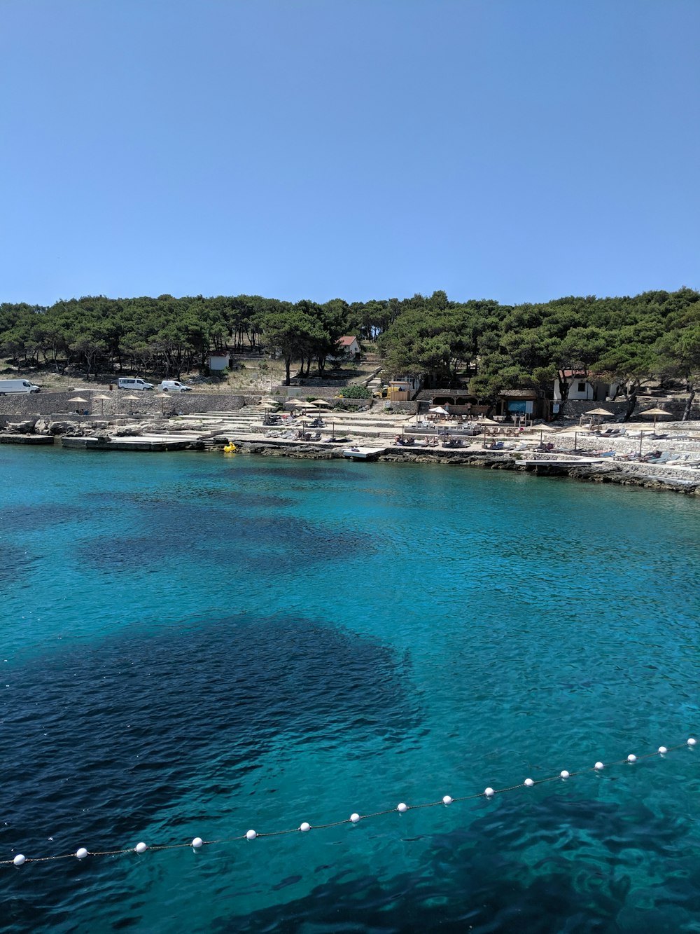 blue sea under blue sky