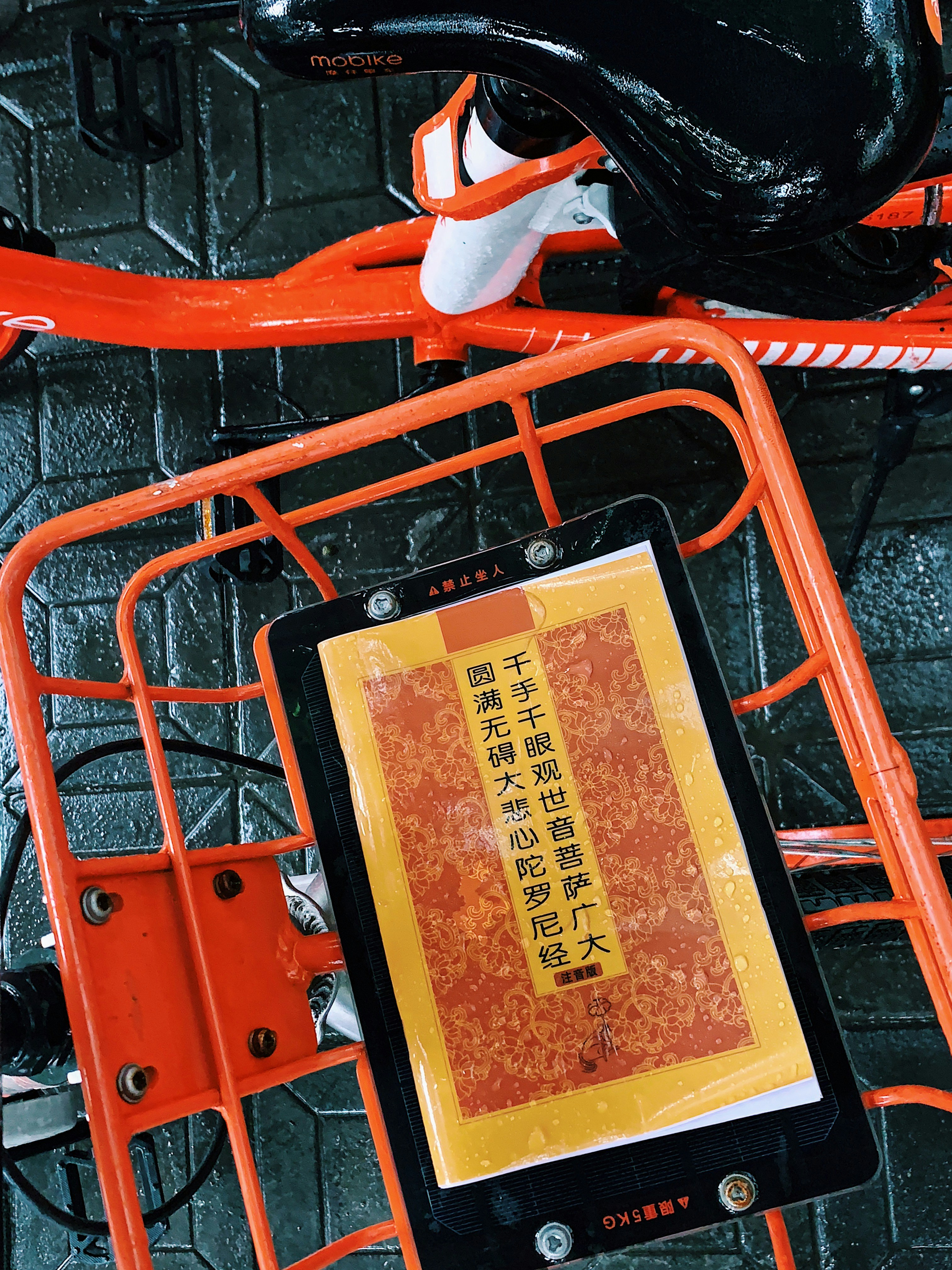closeup photo of bike basket