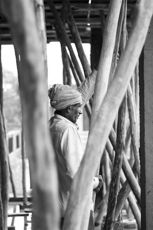 Photo of Ullah Mohammed overseeing a residential renovation project in Brooklyn.