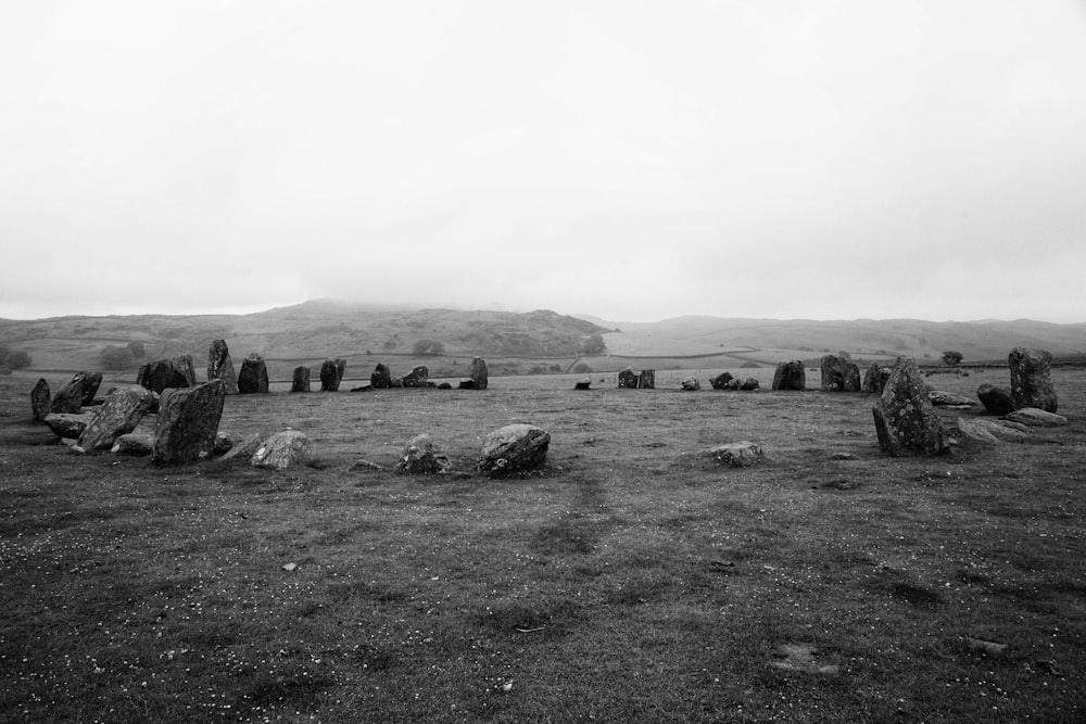 stones arranged in circle