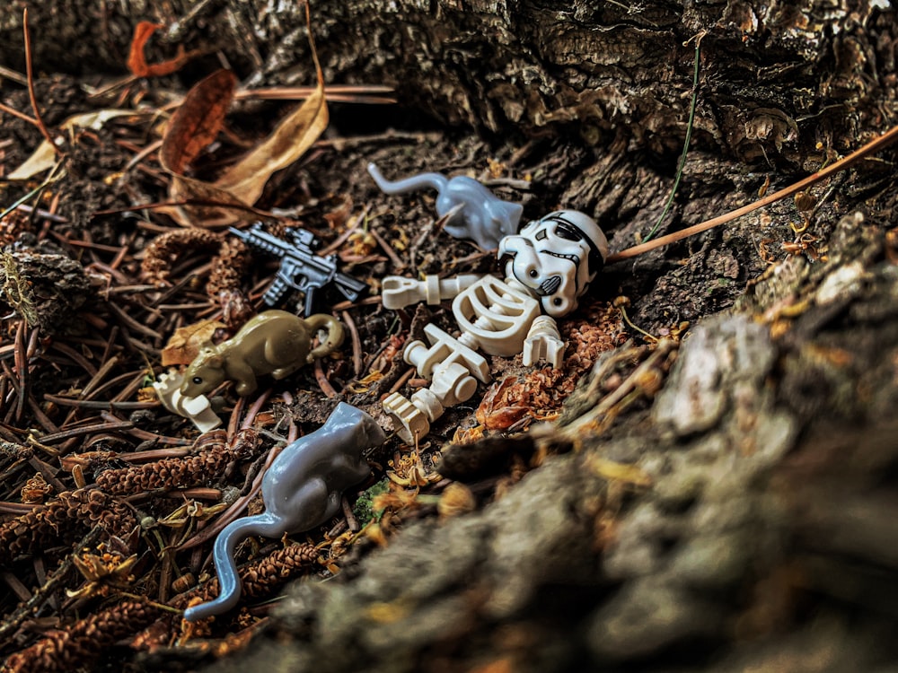 Star Wars trooper toy figure on the ground