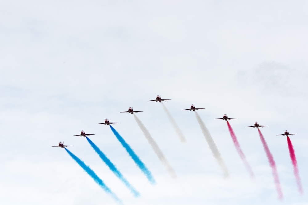 photography of airplane during flights