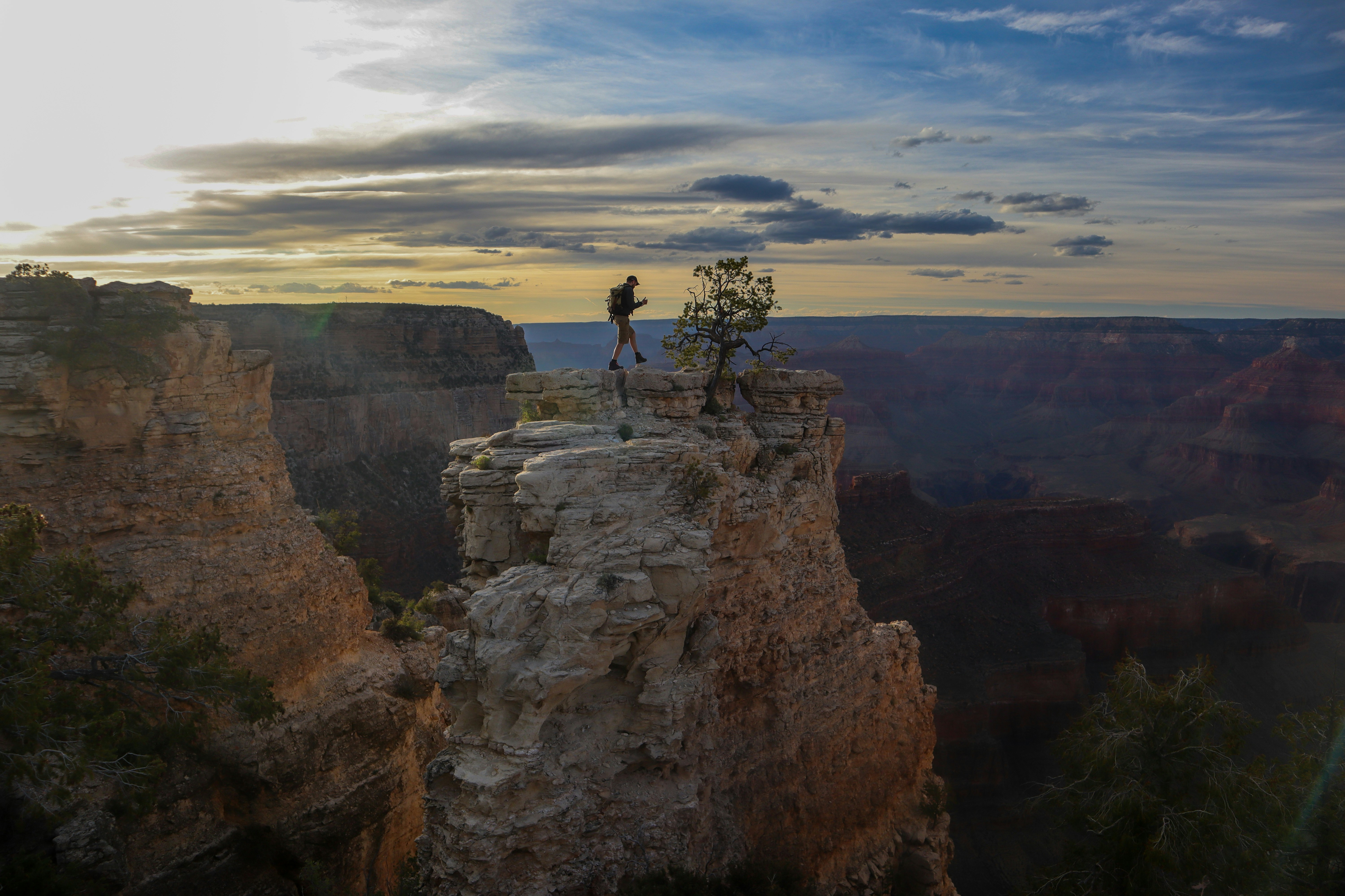 person on brown terrainb