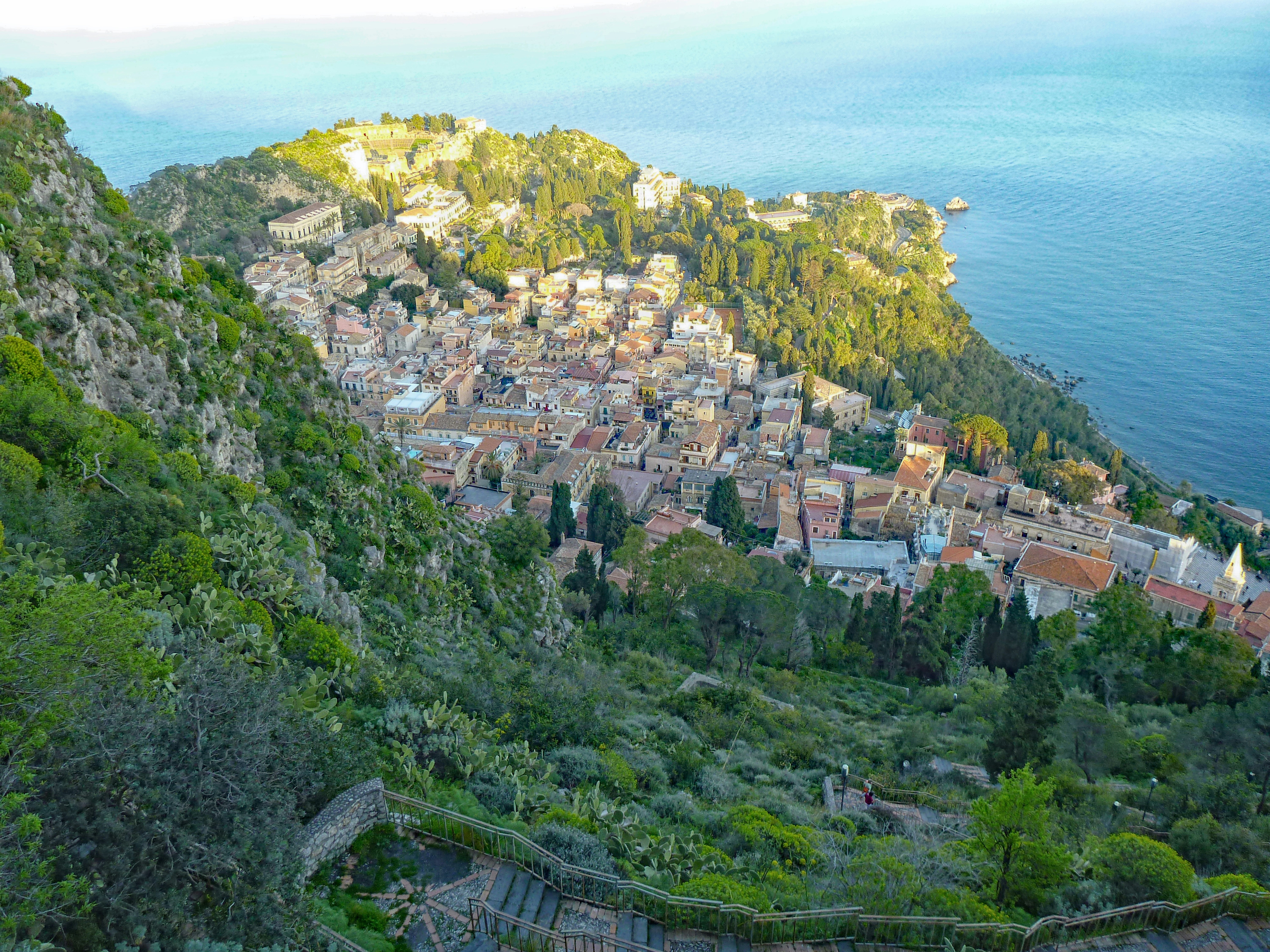 Taormina hillside town overlooking the sea