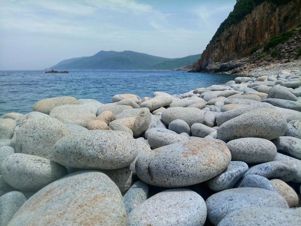 stones on shore during daytime