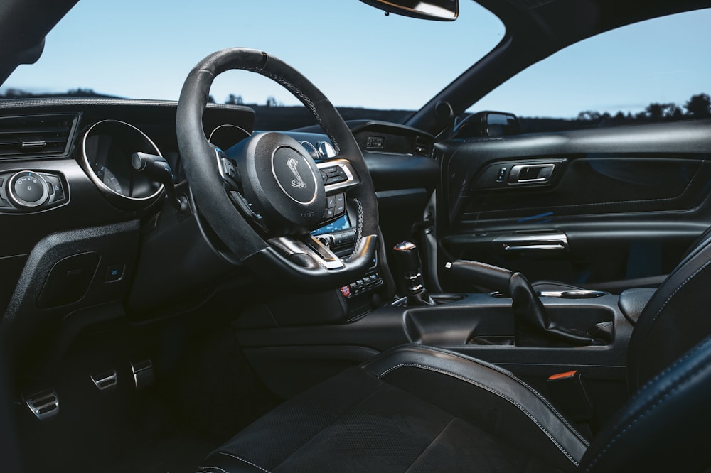 black vehicle interior