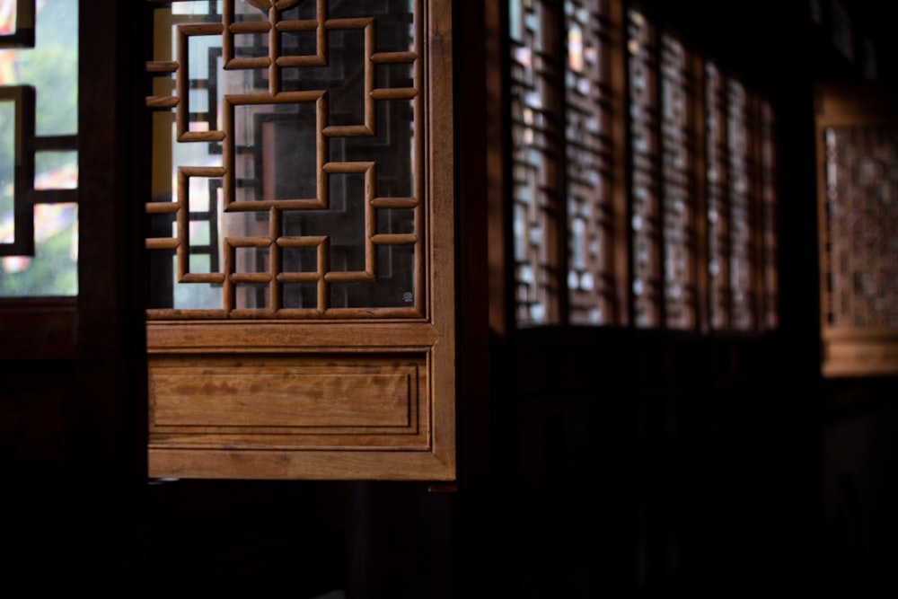 wooden window opened