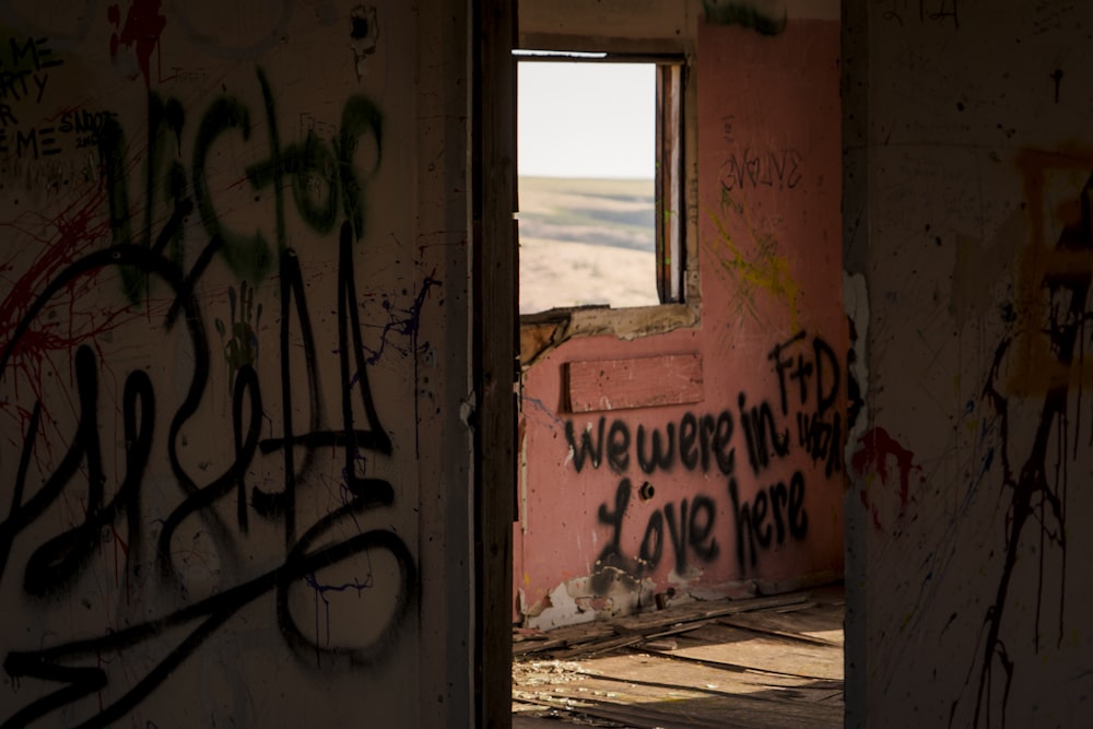 black vandals inside house