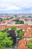 A panoramic view of a European city with historic buildings and a sparkling river.