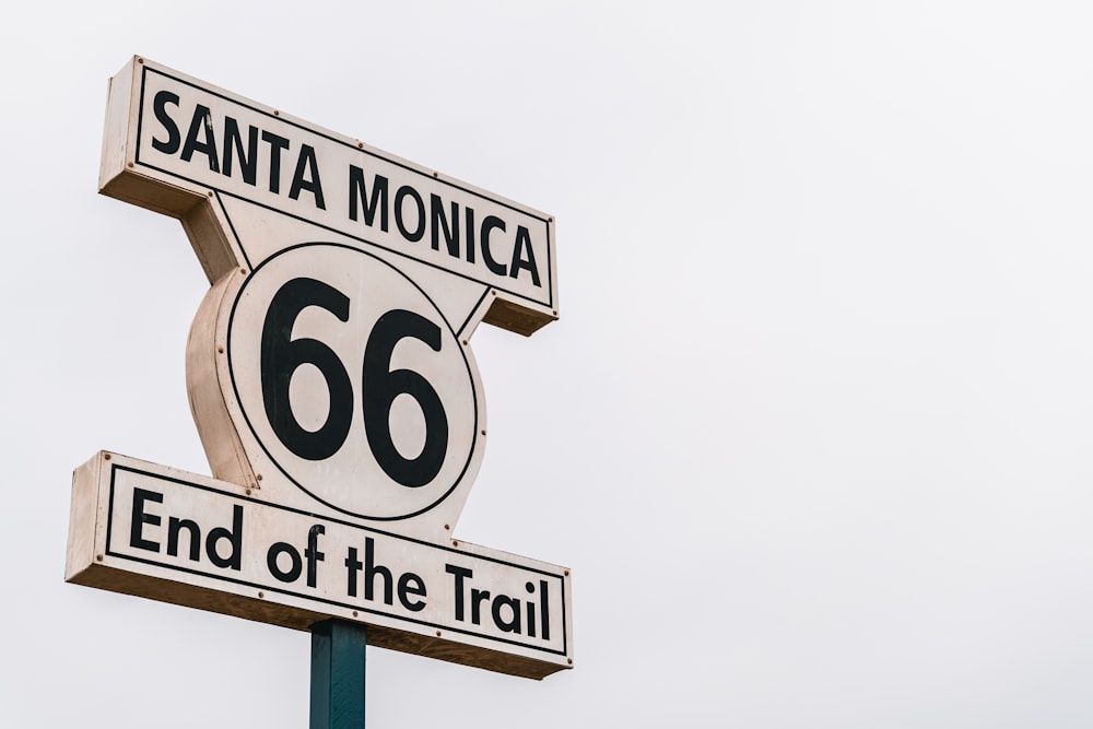Santa Monica 66 End of the Trail road signage