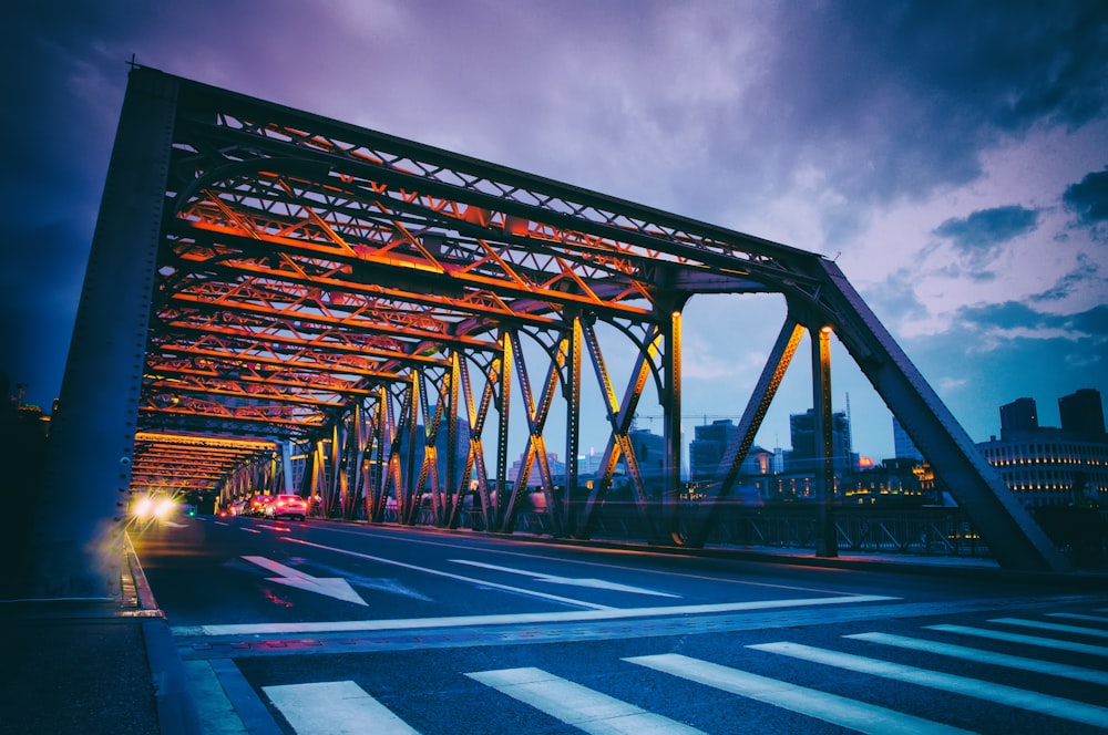 architectural photography of gray road