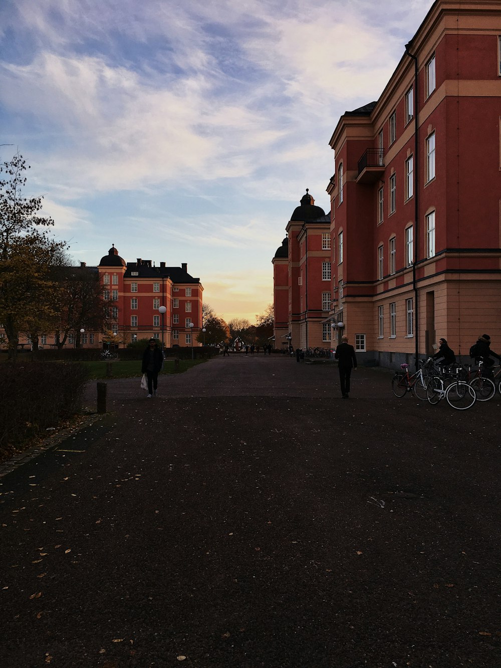 unknown persons walking outdoors