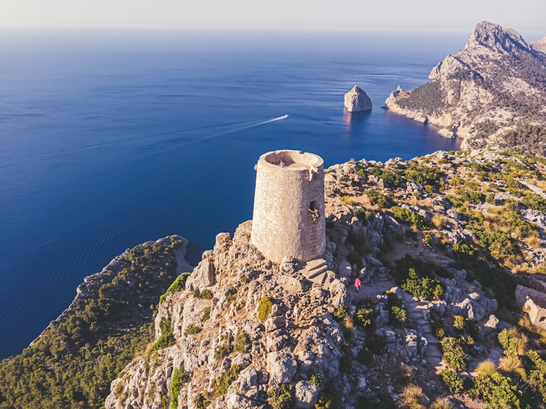 beige high-rise building in Formentor Mallorca