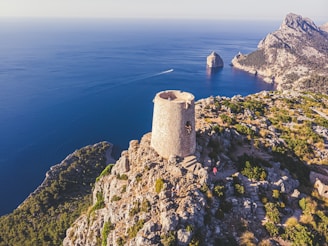 beige high-rise building in Formentor Mallorca