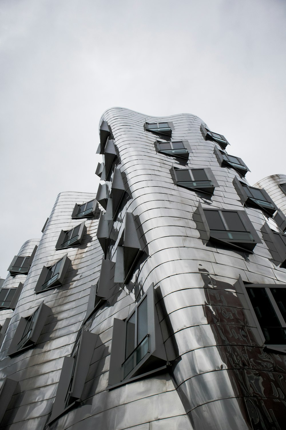 low-angle photography of building facade