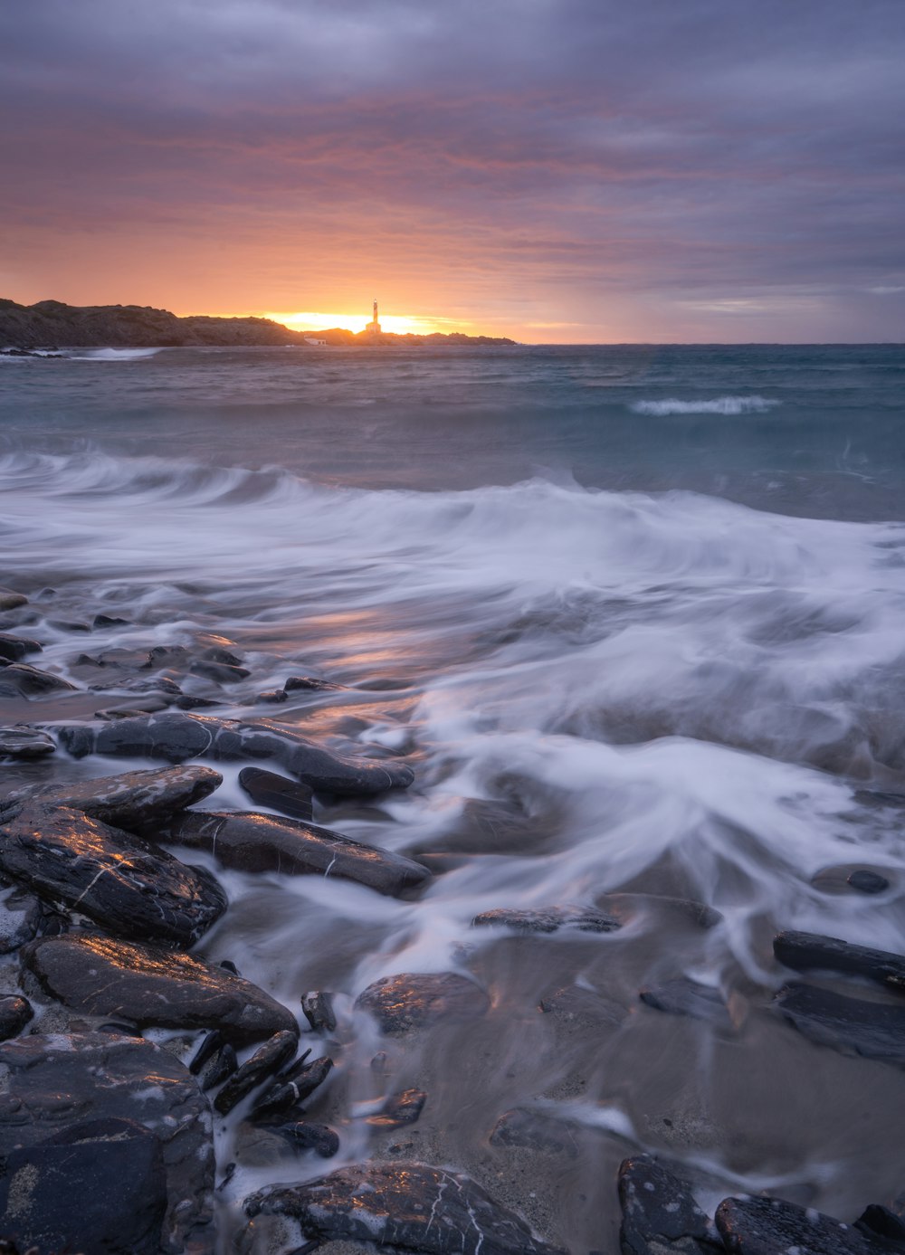 time-lapse photo of sea waves