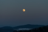 Full moon glowing over a quiet landscape on December 4th