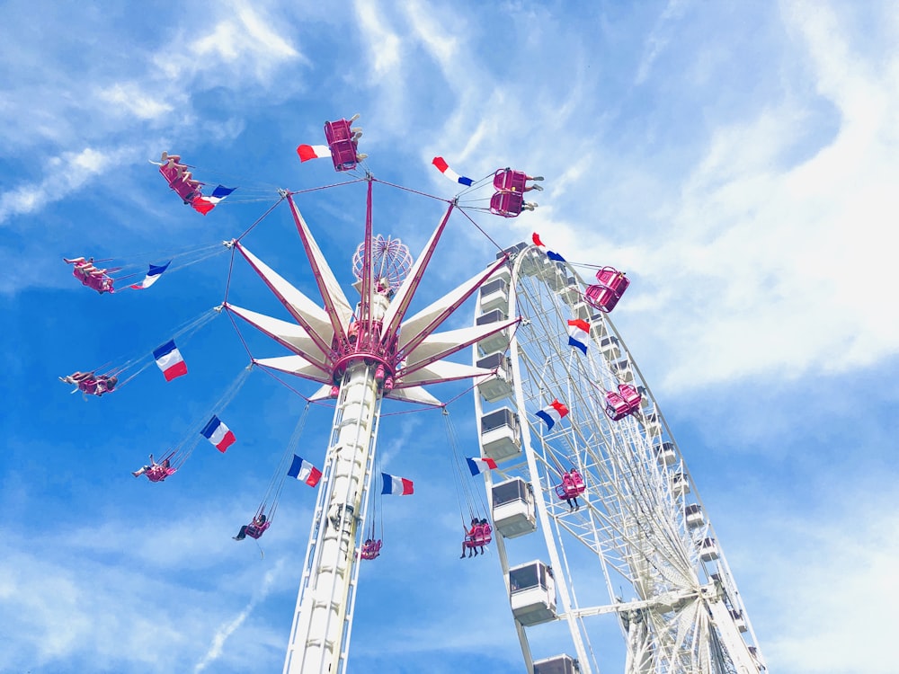 low-angle photography of amusement ride