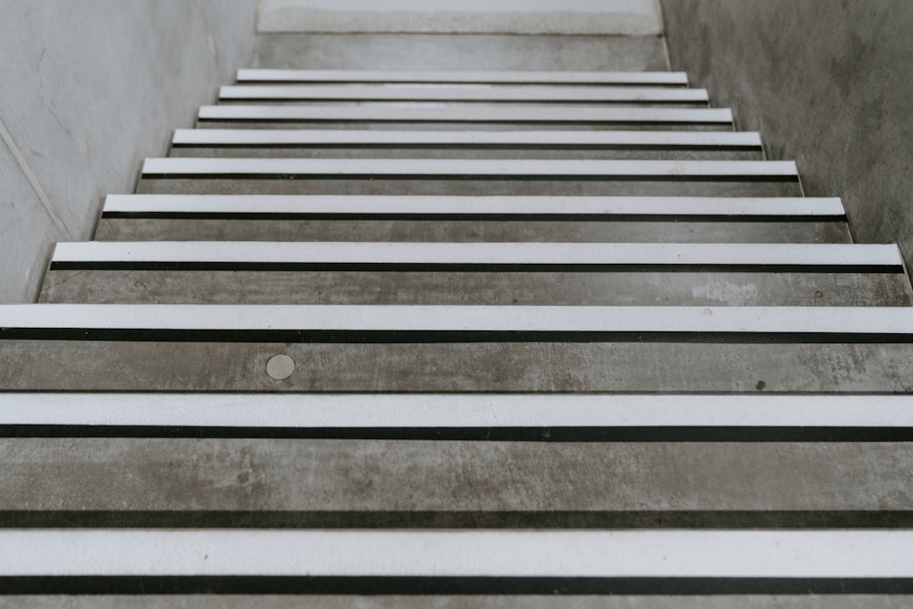 gray and white concrete stairs