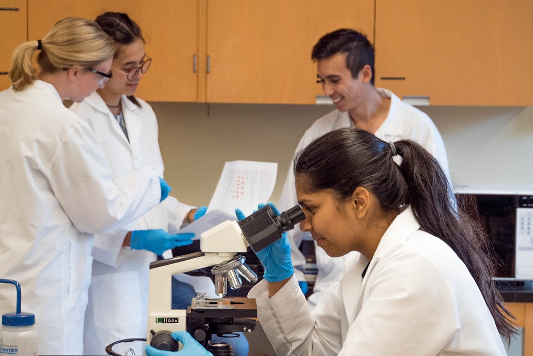 A student works in a lab