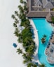 aerial photography of resort