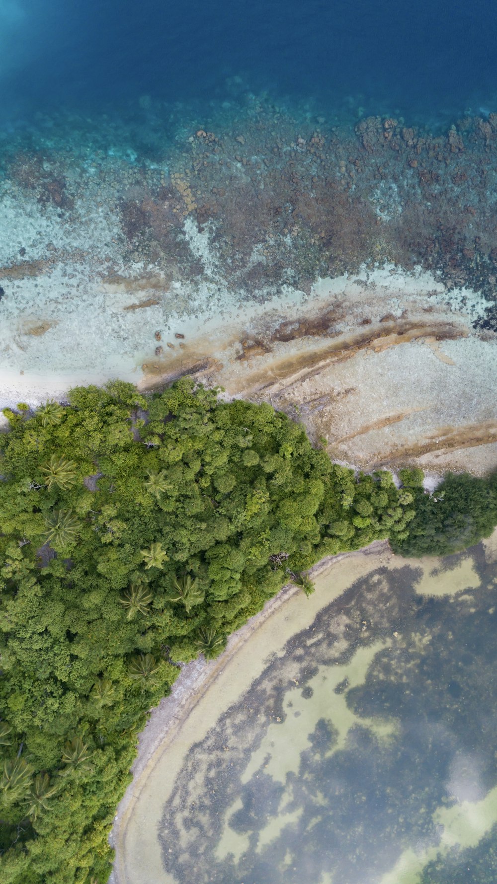 aerial photography of island