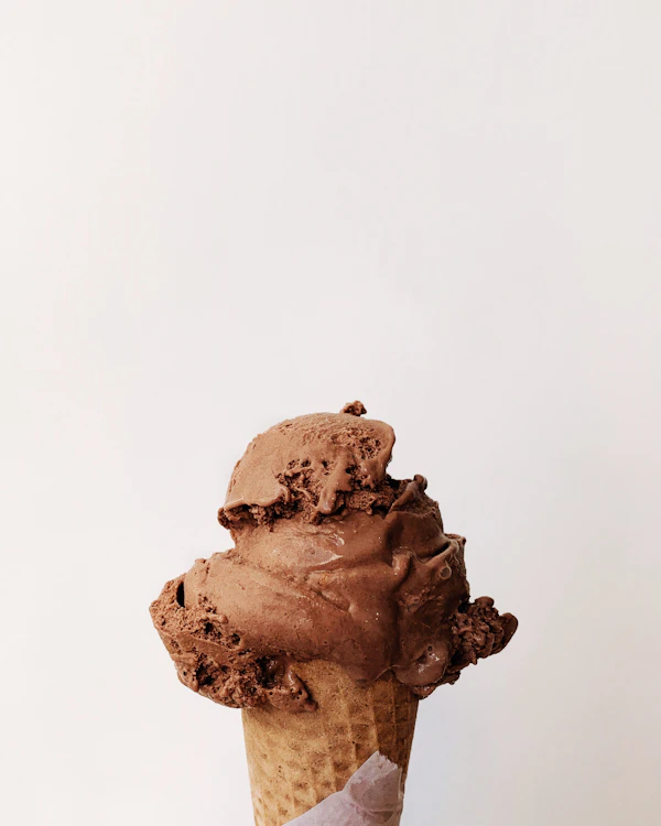 Rich chocolate ice cream