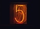 lighted number 5