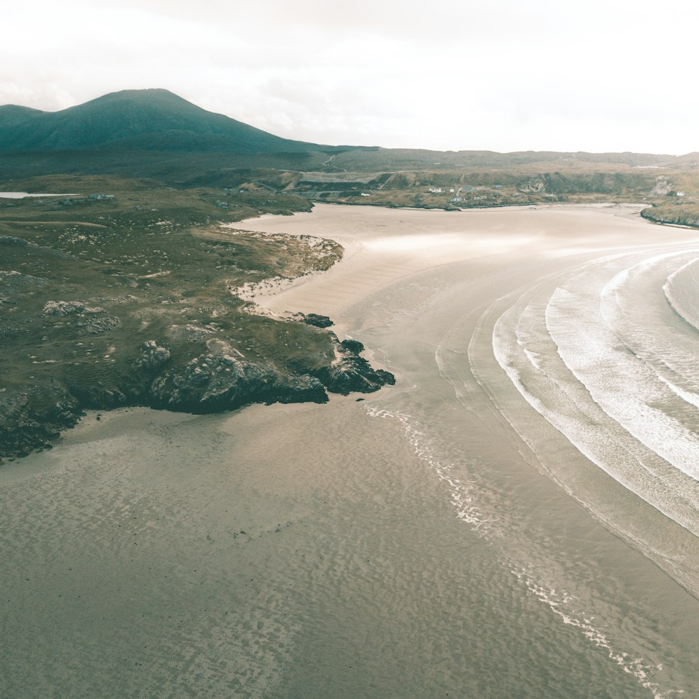 aerial photography of body of water