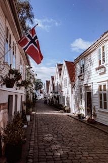 selective photography pf Norway flag during daytime